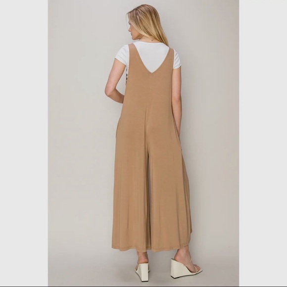 21 Fabulous V Neck Wide Leg Jumpsuit - Picture 3 of 5